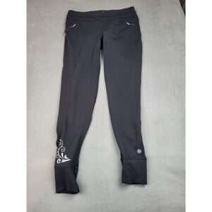 Athleta‎ Leggings Womens LT Black Lightweight Stretch Performance Floral Gym